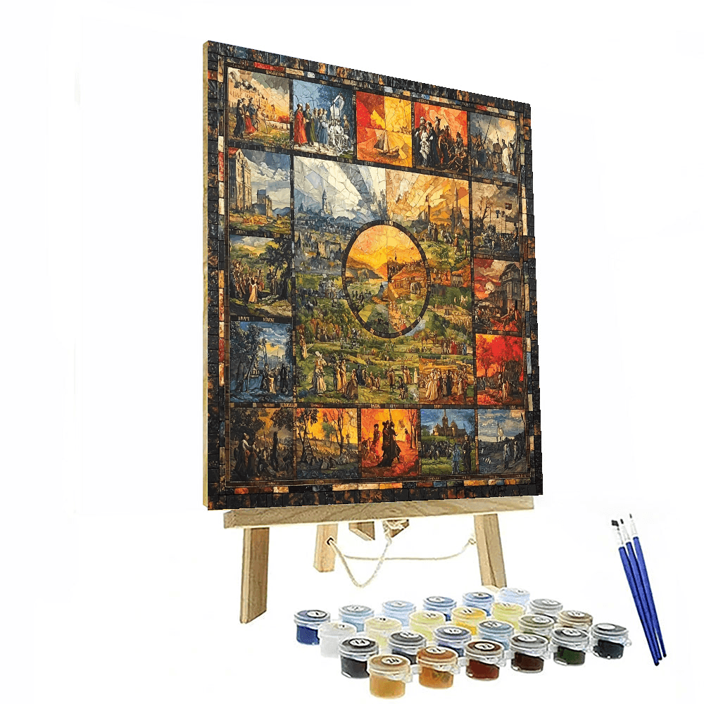 Courbet Inspired Historical Tapestry Of Time  Painting By Numbers Kit