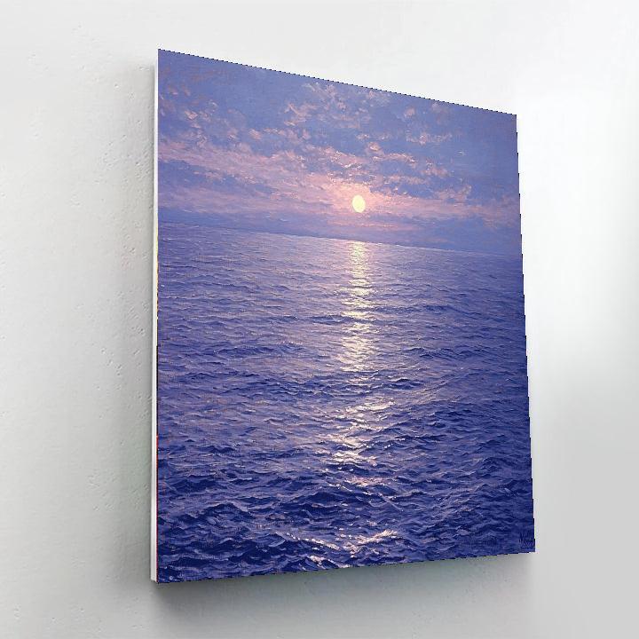 Nandalal Bose Inspired Serenity Of The Evening Lake  Painting Number Kit