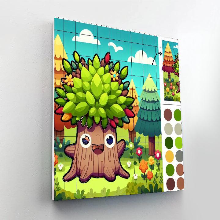 Whimsical Tree Guardian DIY Paint By Numbers