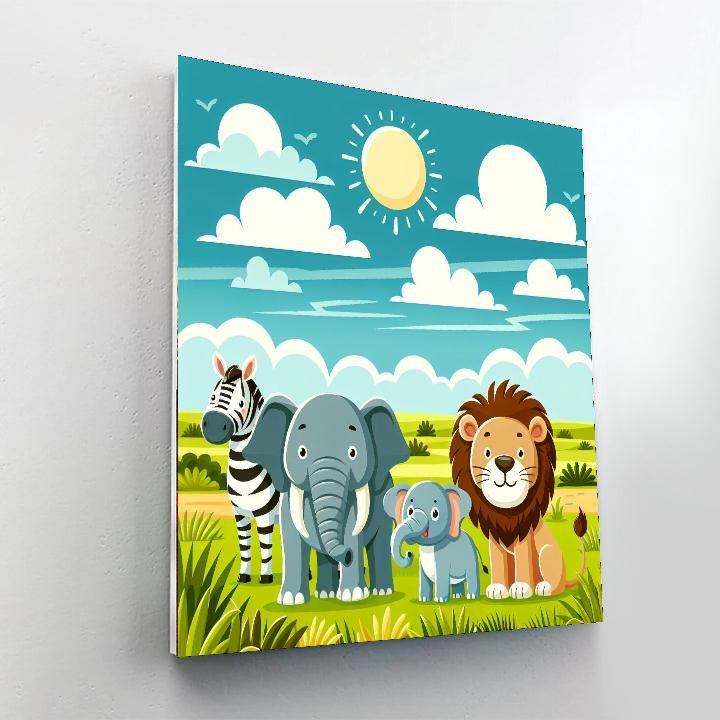 Safari Adventure Trek Paint By Numbers Art