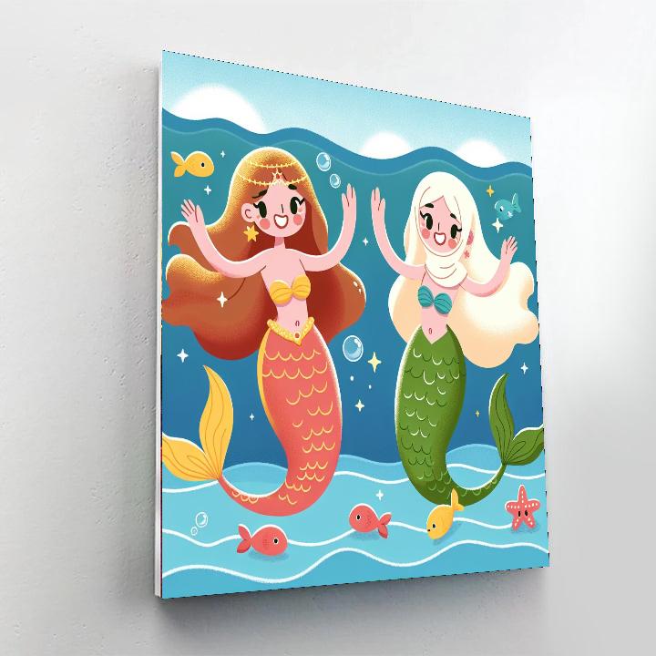 Seaside Mermaid Frolic DIY Paint By Numbers