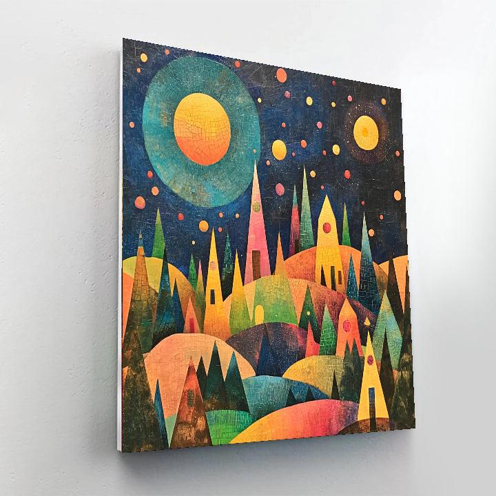 Paul Klee Inspired Imaginary Vistas  Numbered Painting Kits