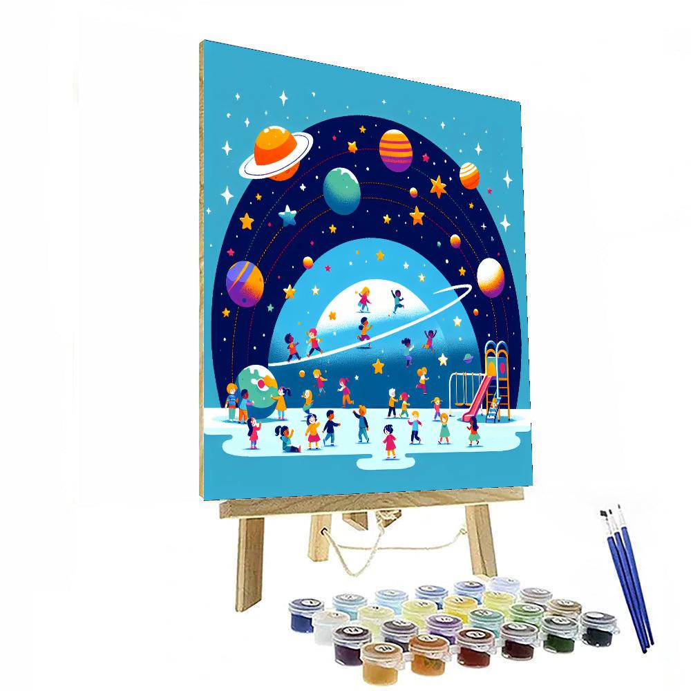 Space Adventure Playground Painting Number Kit