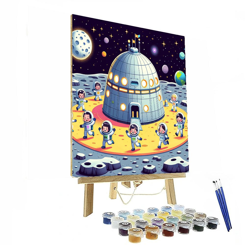 Lunar Explorer's Base DIY Paint By Numbers
