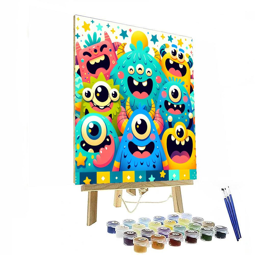Friendly Monster Mashup Paint By Numbers