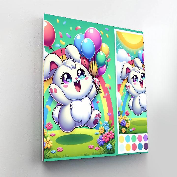 Excited Bunny DIY Paint By Numbers