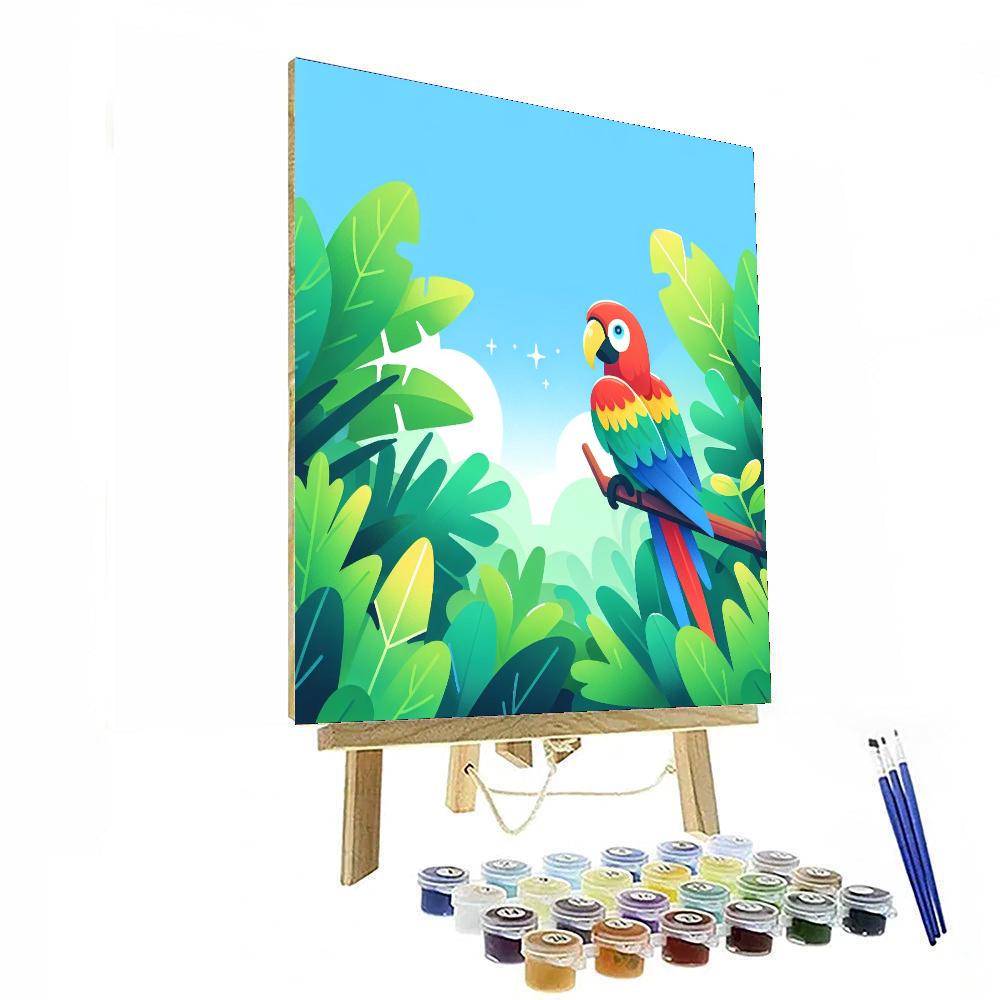 Marvelous Macaw Paint By Numbers Art