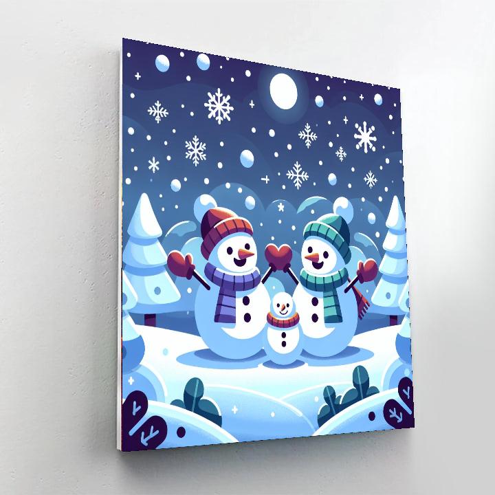 Frosty Snowman Celebration DIY Paint By Numbers