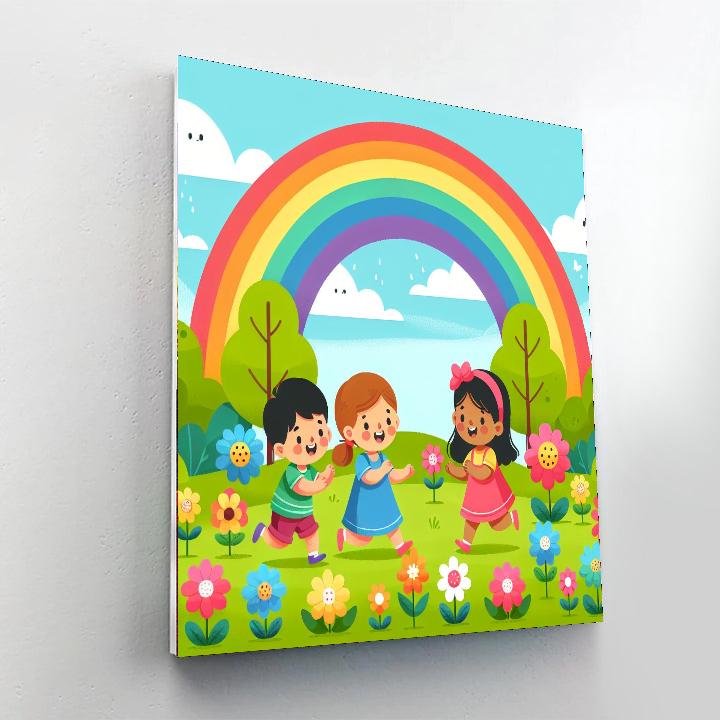 Playful Rainbow Adventure Painting By Numbers Kit