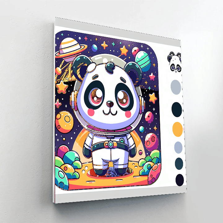 Exploring Space With Astro-panda Painting By Numbers Kit