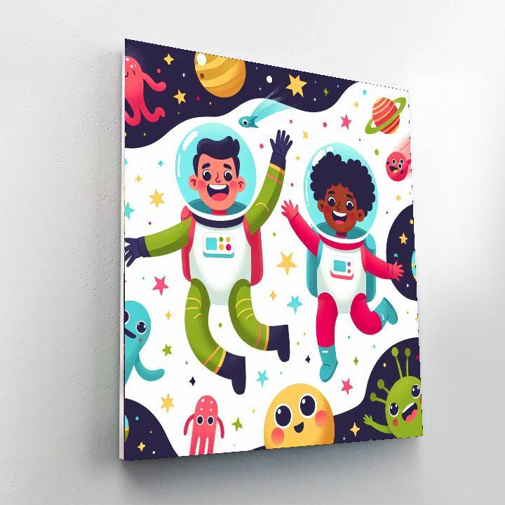Funky Space Travel Paint By Number