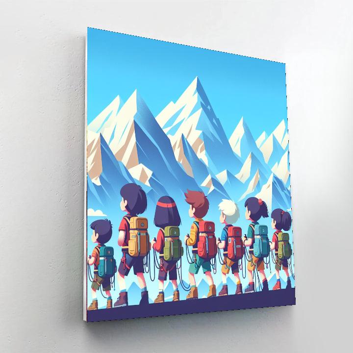 Adventurous Mountain Expedition Painting By Numbers Kit