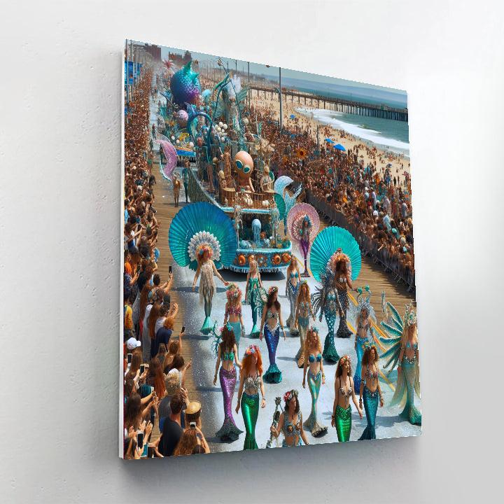 Mermaid Parade - Coney Island, Usa Numbered Painting Kits