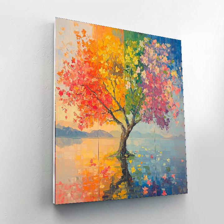 Frida Kahlo Inspired Veil Of Seasons  Paint By Numbers Art