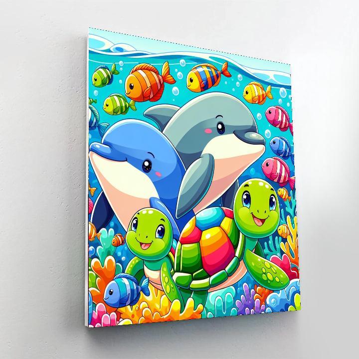 Joyful Sea Creatures Numbered Painting Kits