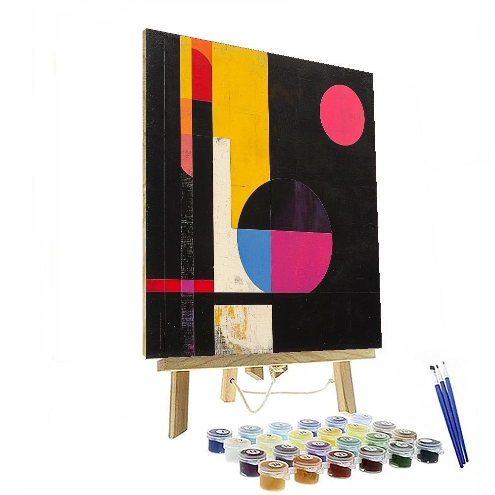 Kazimir Malevich Inspired Dynamics Of Color And Shape  Number Painting