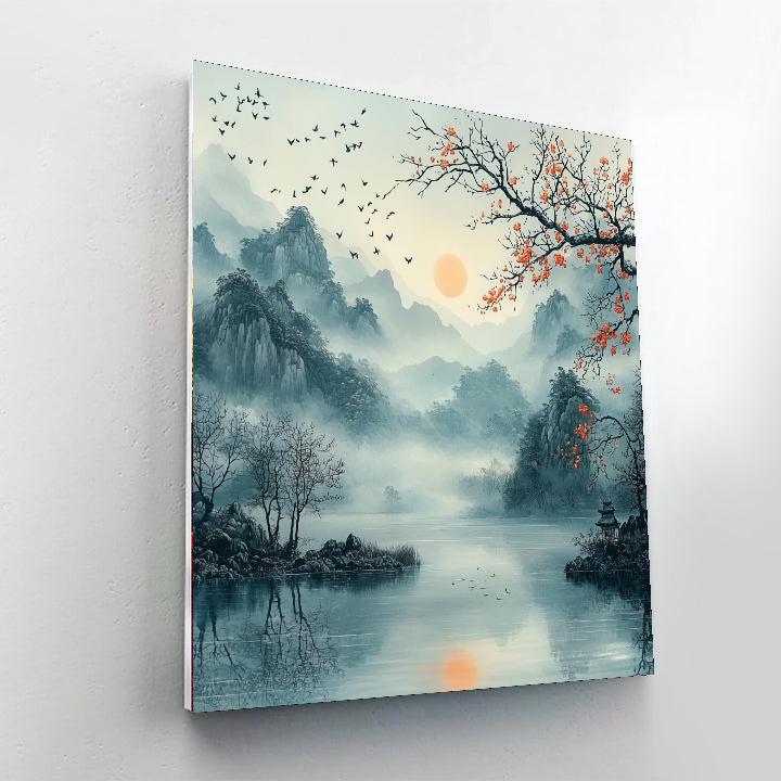Zhao Mengfu Inspired Essence Of Gentle Winds  Paint By Color