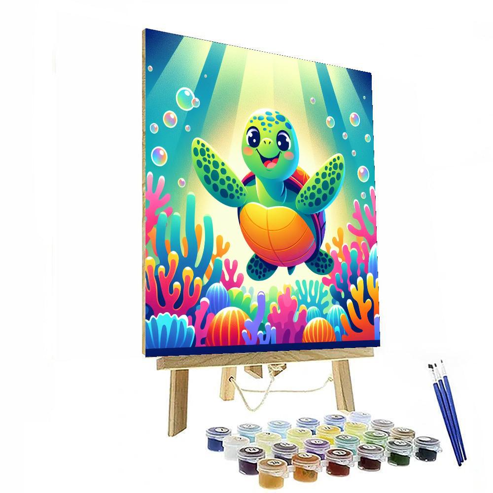 Charming Sea Turtle Numbered Painting Kits