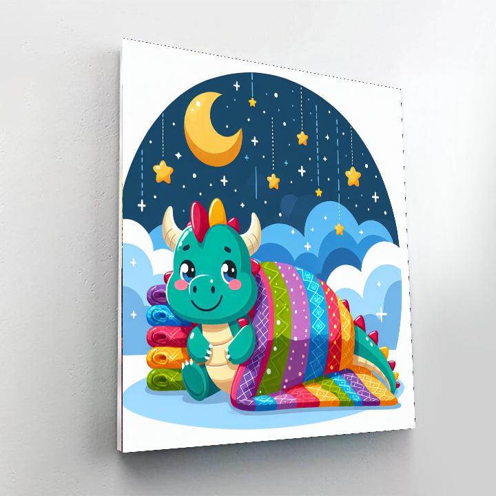 Cuddly Dragon Numbered Painting Kits