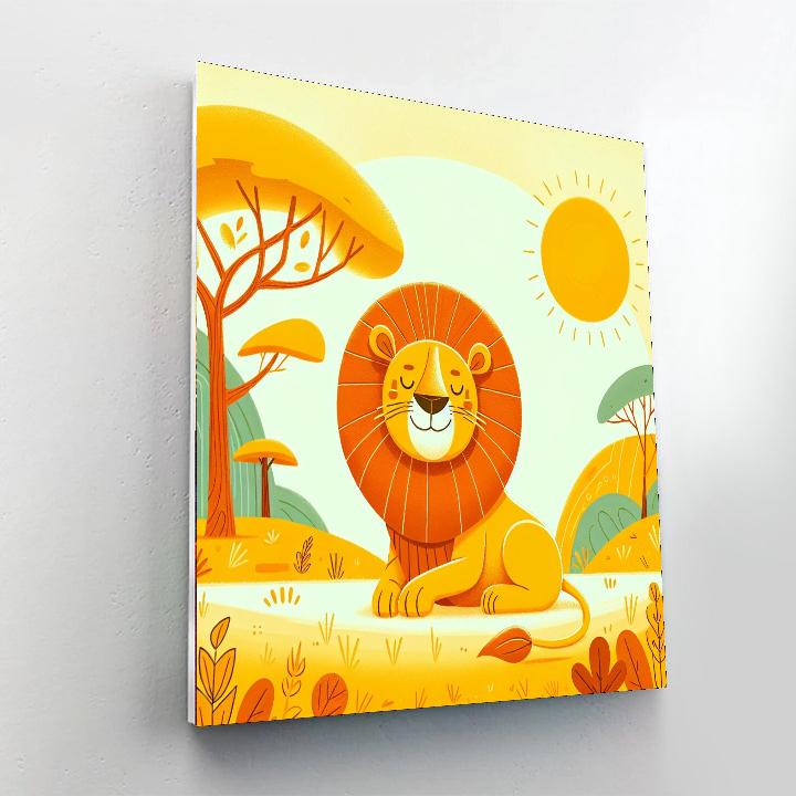 Merry Lion Number Painting