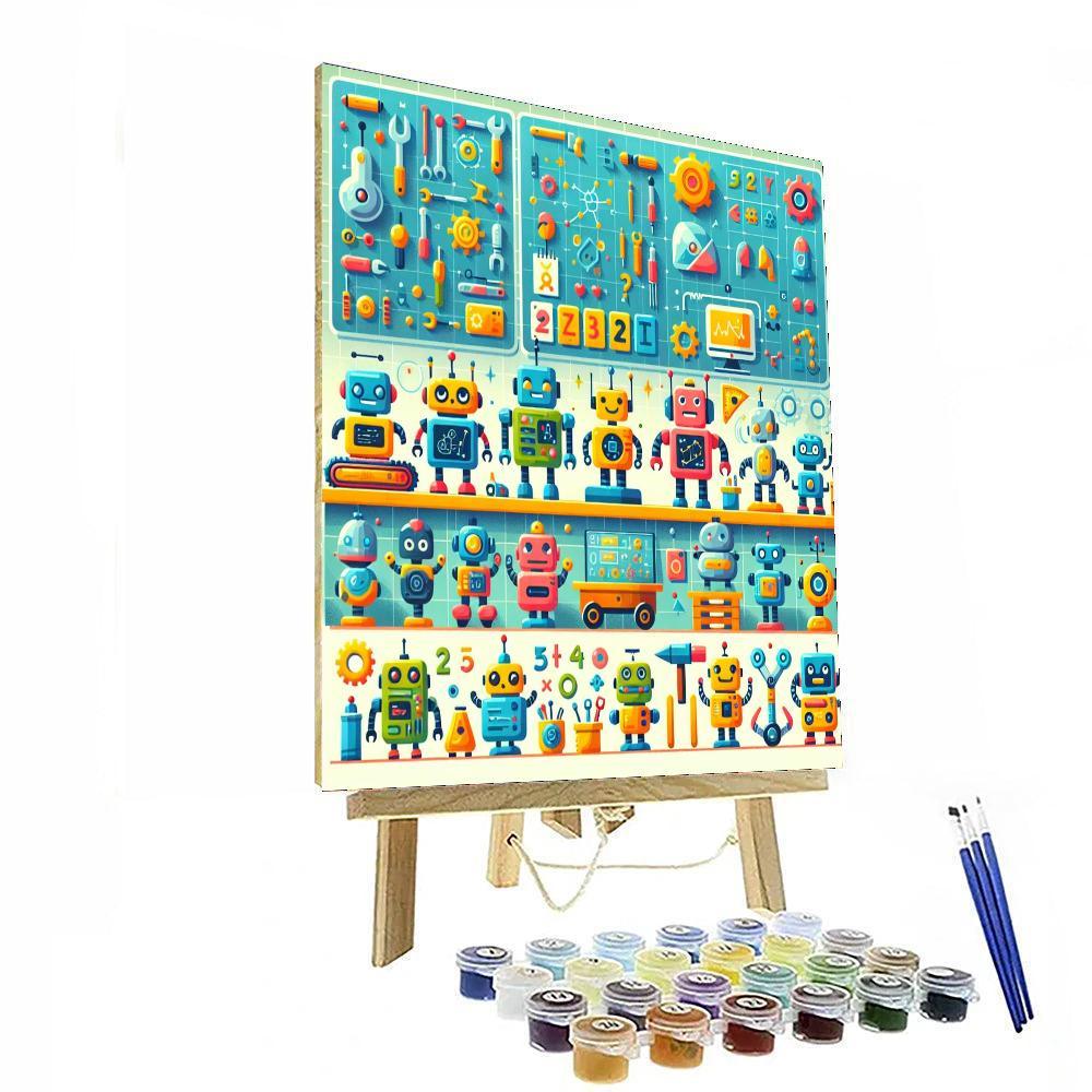 Robot Inventor's World Paint By Numbers Kits