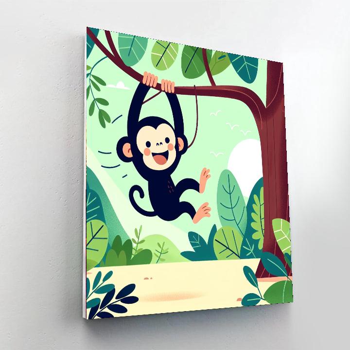 Cheerful Chimpanzees Numbered Painting Kits