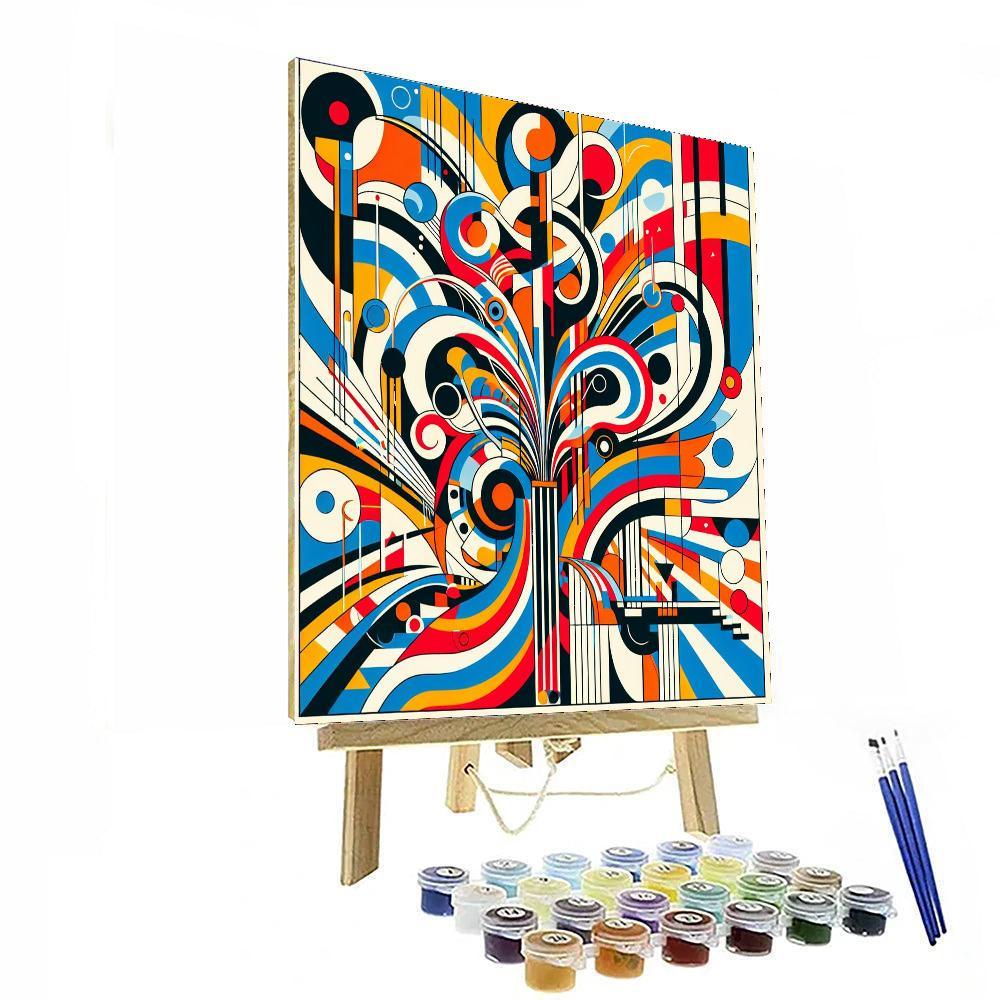 Colorful Pop Art Explosion DIY Paint By Numbers