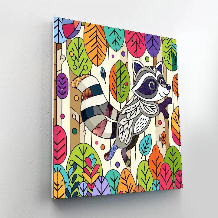 Wacky Raccoon Adventure Painting By Numbers Kit