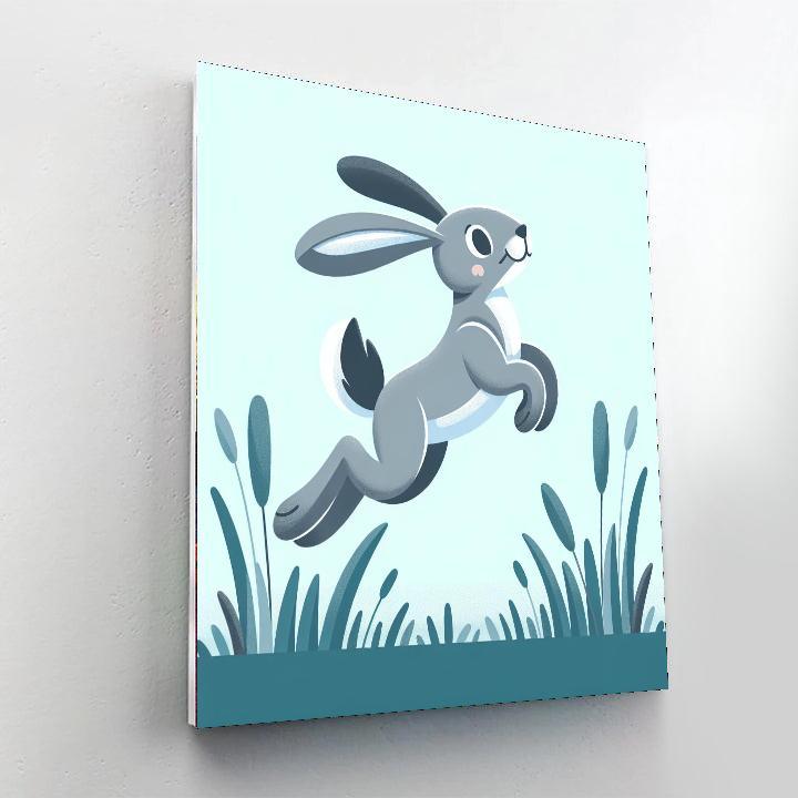Hopping Hare Haven Number Painting