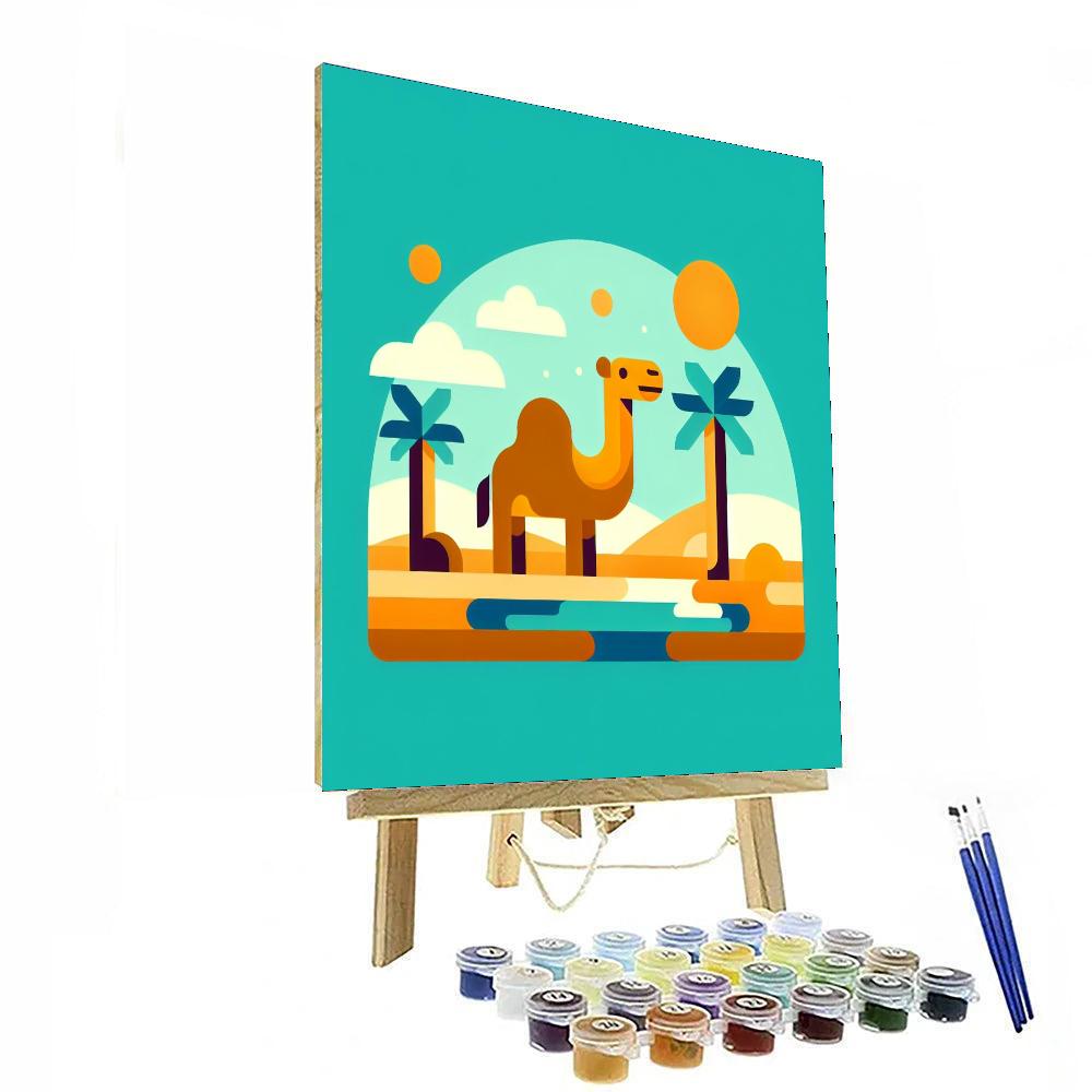 Desert Oasis Adventure Paint By Numbers Art