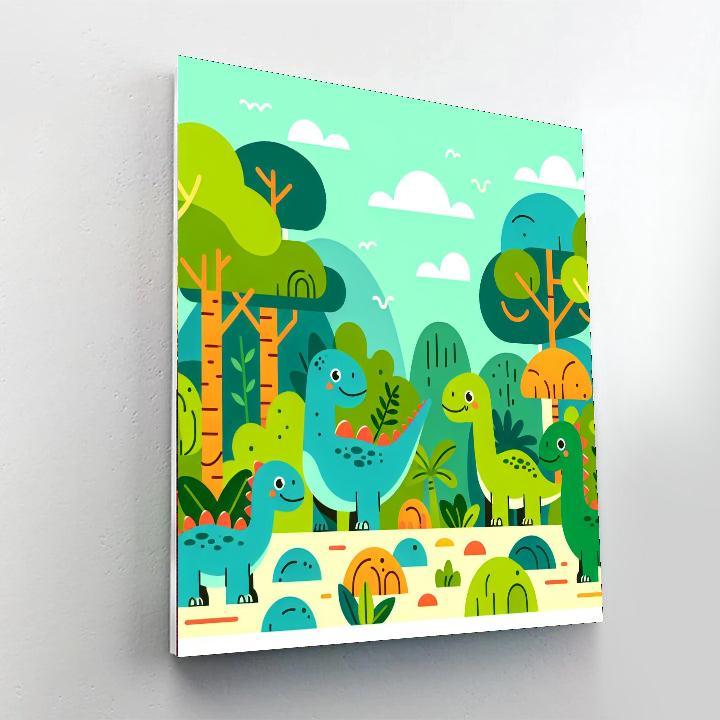 Exploring Dinosaurs Realm Painting By Numbers Kit