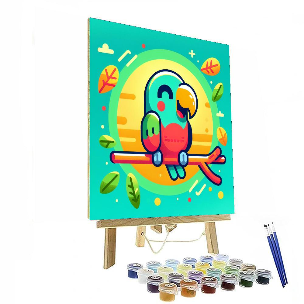Excited Parrot Paint By Numbers Kits