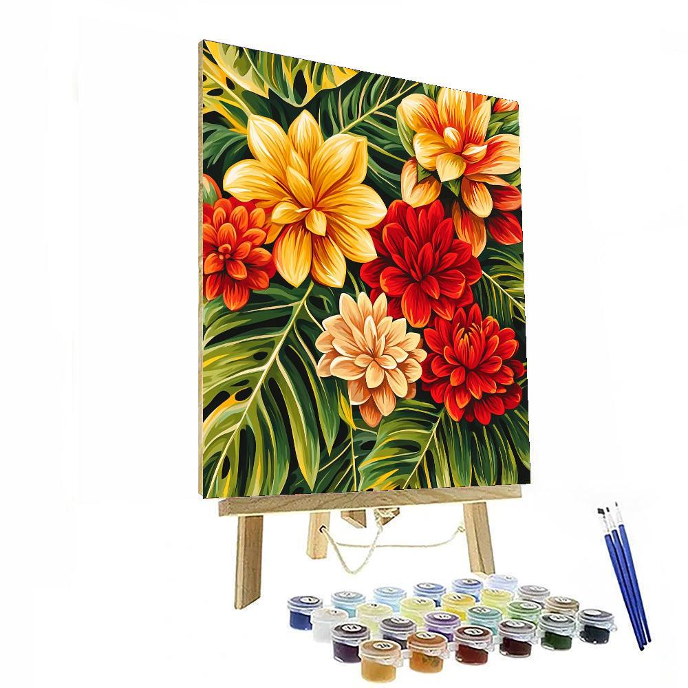 Frida Kahlo Inspired Resilience In Bloom  Numbered Painting Kits