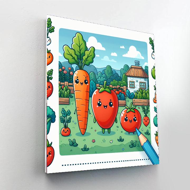 Vibrant Veggie Village Numbered Painting Kits
