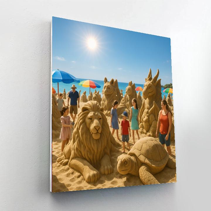 The International Sand Sculpting Festival Number Painting