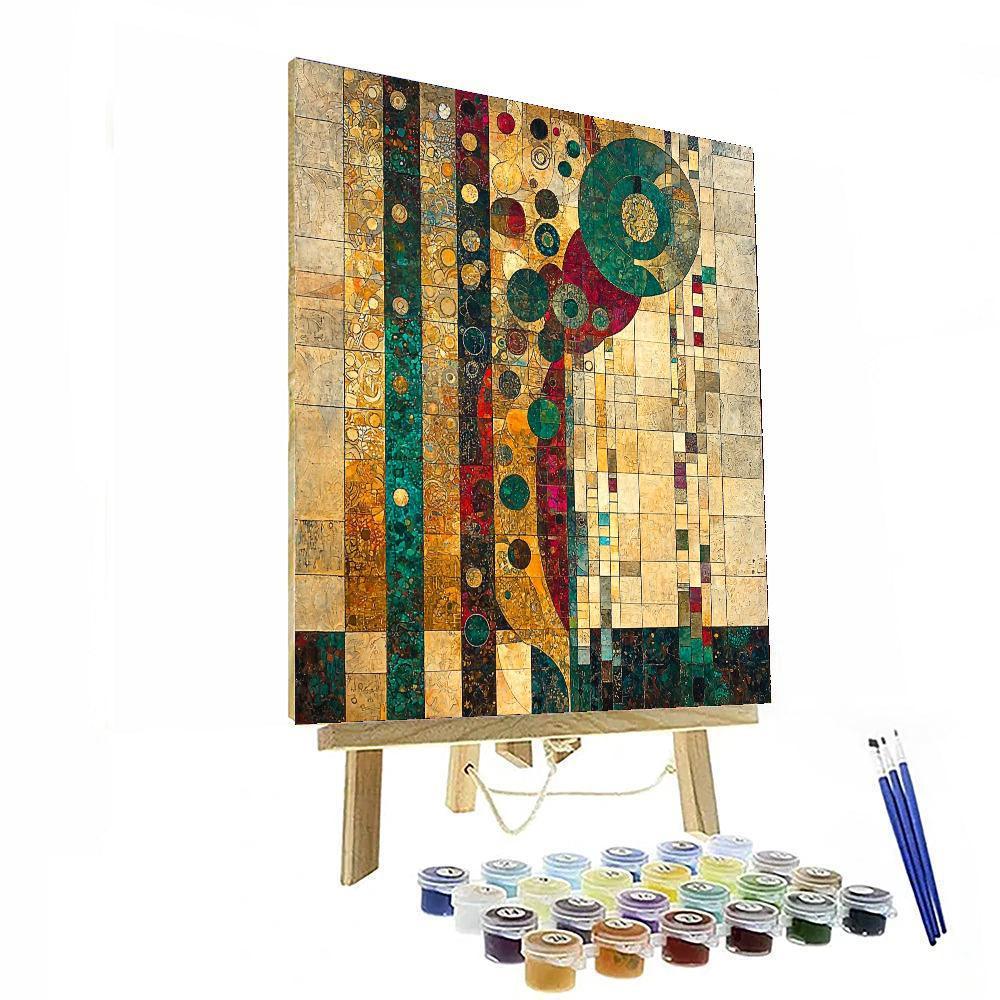 Gustav Klimt Inspired Harmony In Abstraction  DIY Paint By Numbers