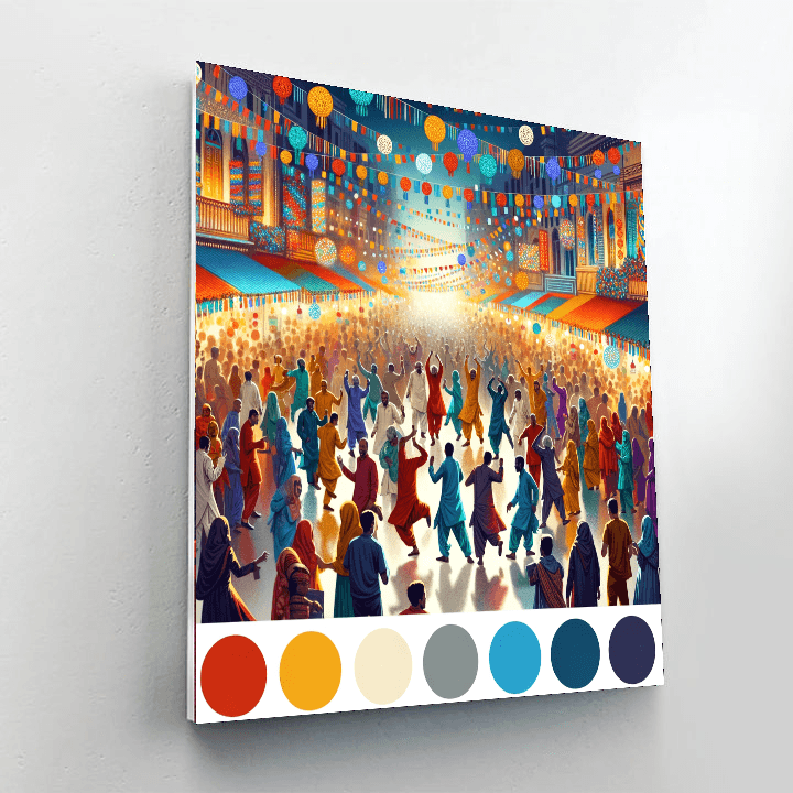 Lively Festival Nights Number Painting