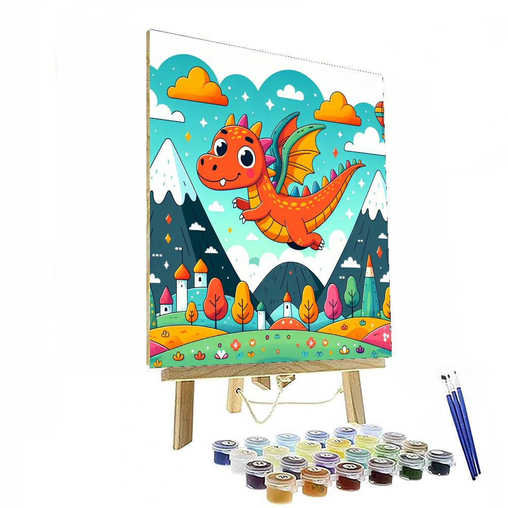 Mystical Dragon Fantasy Paint By Numbers Art