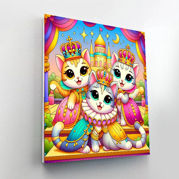 Friendly Feline Fantasy Paint By Numbers Art