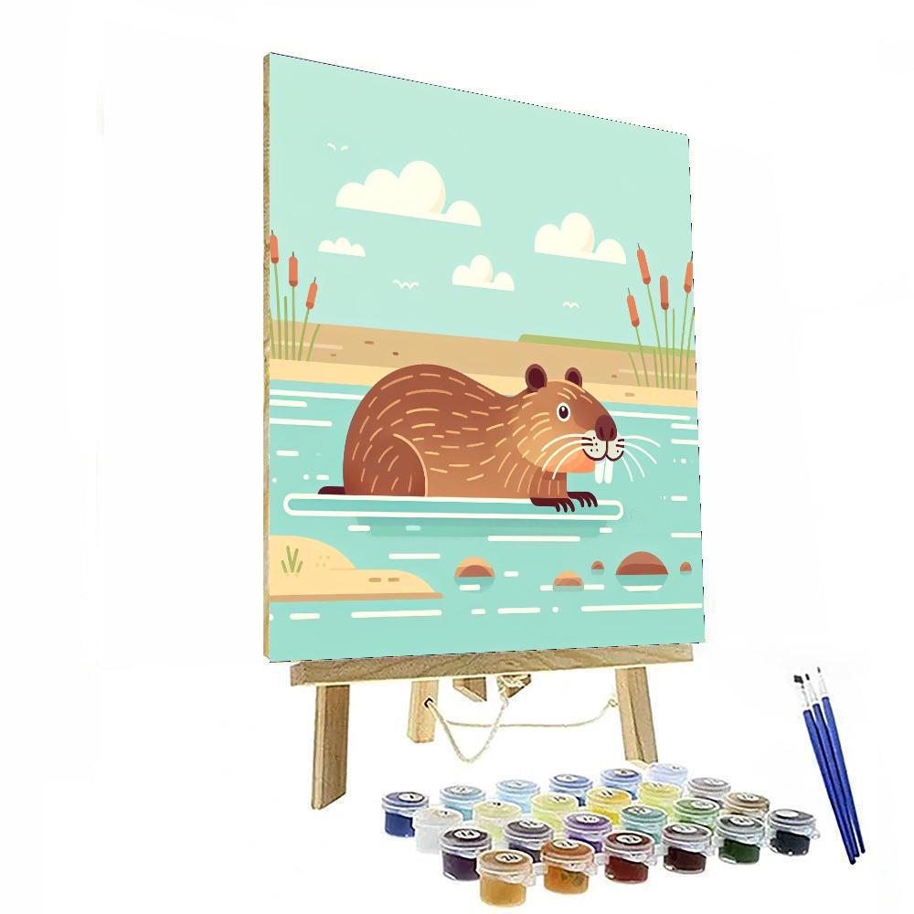 Curious Coypu Paint By Numbers Art