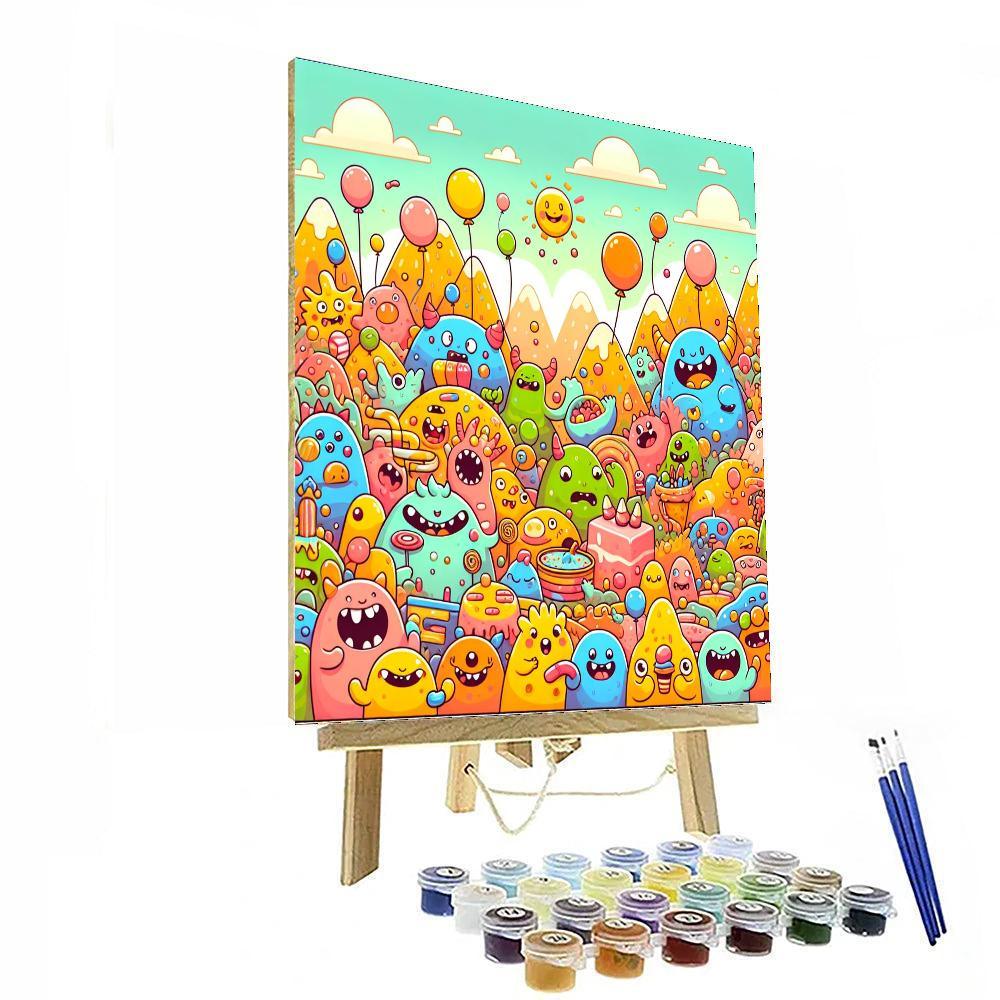 Friendly Monster Encounter Paint By Numbers