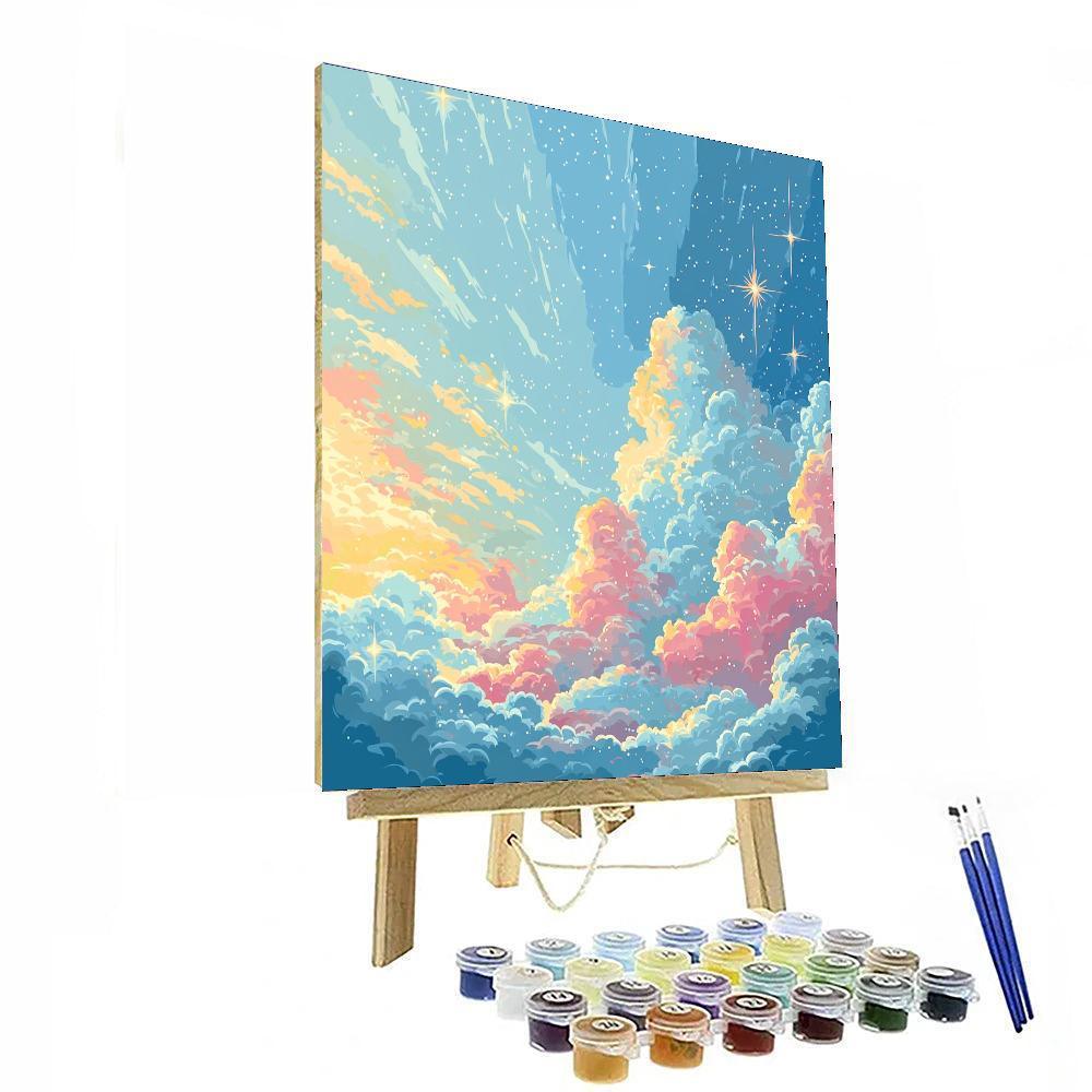 Michelangelo Inspired Celestial Tranquility  Number Painting