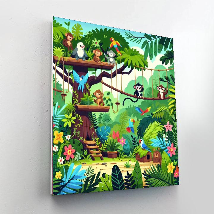 Treetop Jungle Hideaway Painting Number Kit