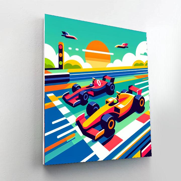 Racing Rivals DIY Paint By Numbers
