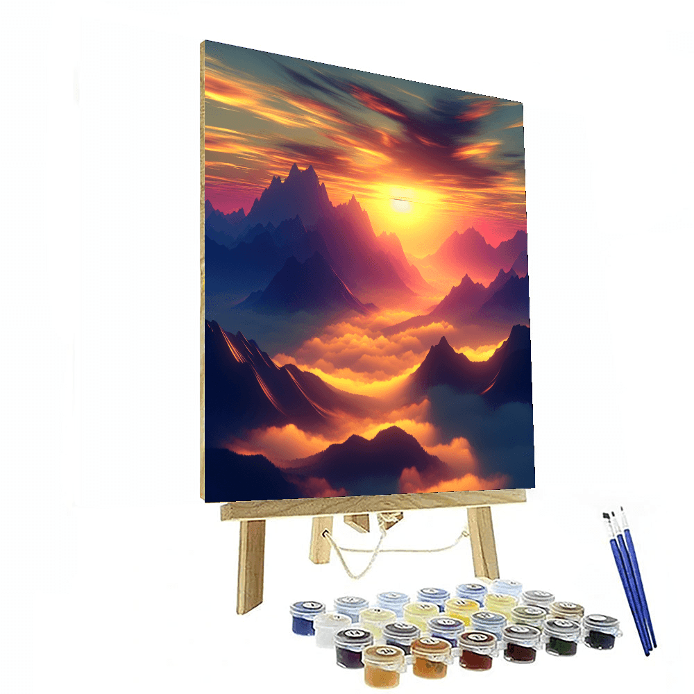 Breathtaking Mountain Sunrise Paint By Numbers
