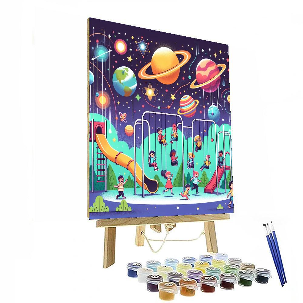 Solar System Playground Paint By Numbers Art