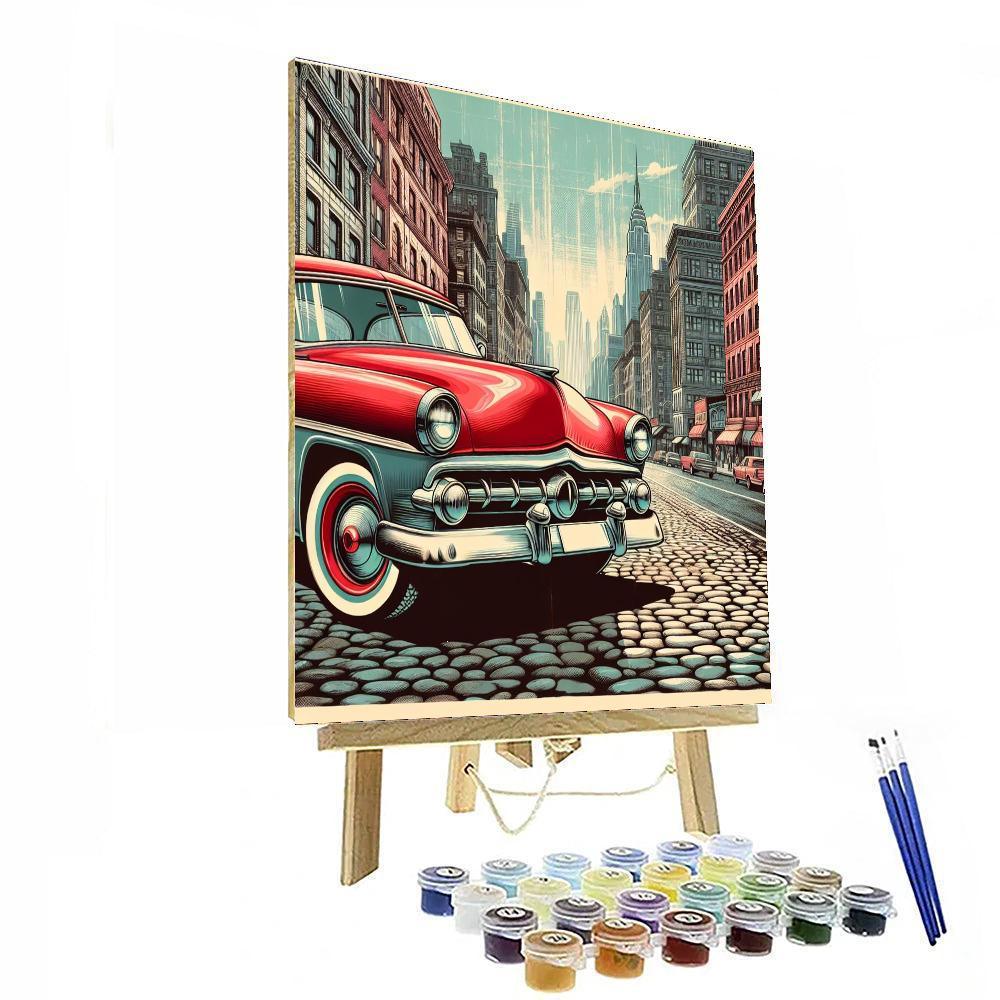 Vintage Car Showpiece Paint By Number