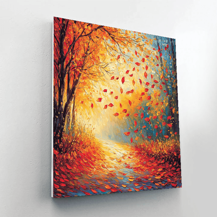 Pierre-Auguste Renoir Inspired Dancing Leaves  DIY Paint By Numbers