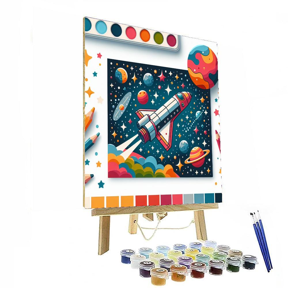 Adventurous Space Shuttle Paint By Numbers