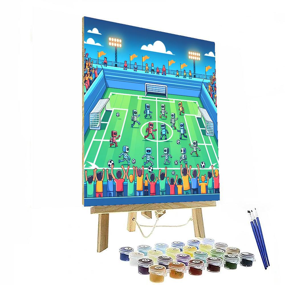 Robot Soccer Championship Number Painting